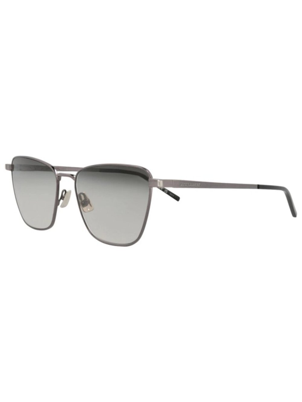 New Saint Laurent Women's Sunglasses Cat Eye Metal Frame Ruthenium Ruthenium